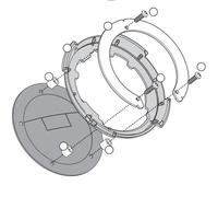 Easy Lock Tankring / Tankadapter BF05 Cagiva/MV Agusta/Yamaha, Farbe: Cagiva/MV/Yamaha/Ducati/, Größe: 5 Loch 5 Loch Cagiva/MV/Yamaha/Ducati/