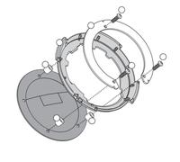 Easy Lock Tankring / Tankadapter BF04 Kawasaki, Farbe: Kawasaki, Größe: 5 Loch 5 Loch Kawasaki