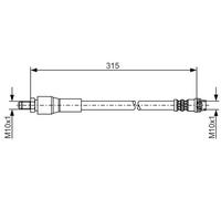 Flexibler Bremsschlauch 1 987 476 032 BOSCH für OPEL RENAULT
