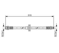 1x Bremsschlauch BOSCH 1 987 476 056 passend für BMW