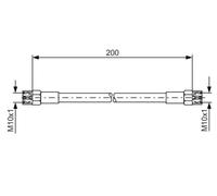 Flexibler Bremsschlauch 1 987 476 062 BOSCH für BMW VOLVO