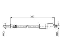 BOSCH Bremsschlauch hinten rechts links für BMW 1 987 476 173