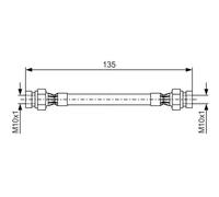 Bosch Bremsschlauch 1 987 476 400 – für SEAT, VW – Hinterachse (innen)