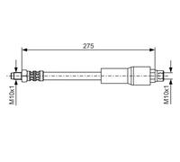 Bosch Bremsschlauch 1 987 476 649 – flexibel – hinten rechts/links – für BMW Alpina