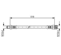 Bosch Bremsschlauch 1 987 481 007 - flexibel - hinten links - für Mercedes-Benz V-Klasse/Vito