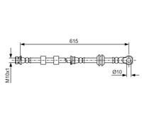 Bosch Bremsschlauch 1 987 481 088 – flexibel – für Mitsubishi ASX / Lancer VIII