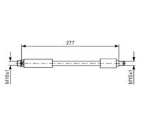 Flexibler Bremsschlauch 1 987 481 616 BOSCH für BMW X3 X4