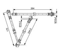 Flexibler Bremsschlauch 1 987 481 836 BOSCH für NISSAN PRIMERA Hatchback PRIMERA