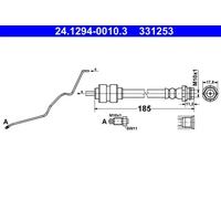 Flexibler Bremsschlauch 24.1294-0010.3 ATE für FORD MONDEO IV Turnier MONDEO IV