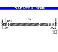 Flexibler Bremsschlauch 24.5111-0221.3 ATE für NISSAN OPEL RENAULT