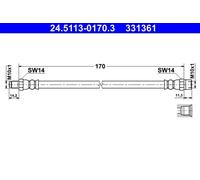 Flexibler Bremsschlauch 24.5113-0170.3 ATE für VW TRANSPORTER T4 Bus