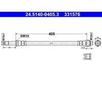 ATE Bremsschlauch 24514004053 für MERCEDES-BENZ