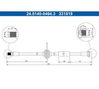 ATE Bremsschlauch 24514004643 für Ford