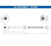 Flexibler Bremsschlauch 24.5140-0488.3 ATE