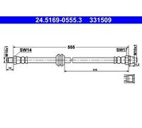 Flexibler Bremsschlauch 24.5169-0555.3 ATE für BMW 7