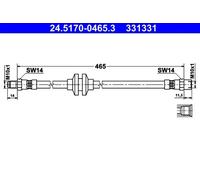 Flexibler Bremsschlauch 24.5170-0465.3 ATE für VOLVO 440 460 480