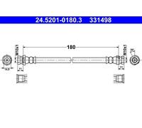 Flexibler Bremsschlauch 24.5201-0180.3 ATE für RENAULT KANGOO Rapid