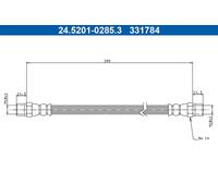 ATE Bremsschlauch vorne rechts links für VOLVO 24.5201-0285.3