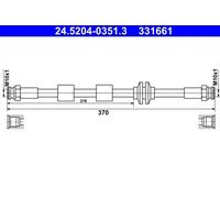 Flexibler Bremsschlauch 24.5204-0351.3 ATE für OPEL ADAM