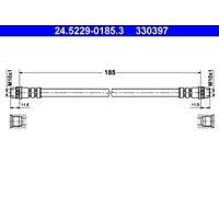 Flexibler Bremsschlauch 24.5229-0185.3 ATE für RENAULT AVANTIME CLIO III