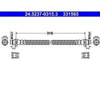Flexibler Bremsschlauch 24.5237-0315.3 ATE für VW AMAROK Pritsche/Fahrgestell