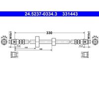 Flexibler Bremsschlauch 24.5237-0334.3 ATE für VW TRANSPORTER T4 Bus