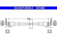 Flexibler Bremsschlauch 24.5237-0335.3 ATE für AUDI ALLROAD C5