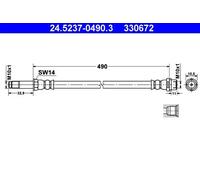 Flexibler Bremsschlauch 24.5237-0490.3 ATE für MERCEDES-BENZ SPRINTER 3-t Bus