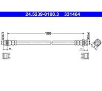 Flexibler Bremsschlauch 24.5239-0180.3 ATE für RENAULT KANGOO / GRAND KANGOO II