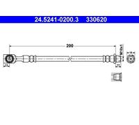 Flexibler Bremsschlauch 24.5241-0200.3 ATE für OPEL ASTRA G CC ASTRA G Caravan