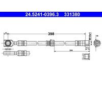 Flexibler Bremsschlauch 24.5241-0396.3 ATE für OPEL ASTRA G CC ASTRA G Caravan