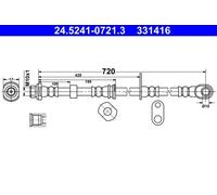 Flexibler Bremsschlauch 24.5241-0721.3 ATE für MITSUBISHI L200 / TRITON