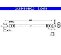 Flexibler Bremsschlauch 24.5243-0190.3 ATE für VW PASSAT B5 PASSAT B5 Variant