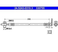 Flexibler Bremsschlauch 24.5243-0310.3 ATE für AUDI VW