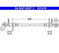 Flexibler Bremsschlauch 24.5247-0237.3 ATE für MITSUBISHI ASX LANCER VIII