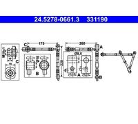 Flexibler Bremsschlauch 24.5278-0661.3 ATE für NISSAN PRIMERA Hatchback PRIMERA