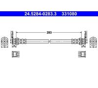Flexibler Bremsschlauch 24.5284-0283.3 ATE für SUBARU SUZUKI
