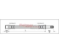 Flexibler Bremsschlauch 4110048 METZGER für BMW 5