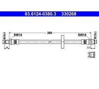 Flexibler Bremsschlauch 83.6124-0380.3 ATE für VOLVO S90 I 960 II 960 II Kombi