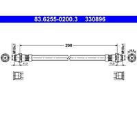 Flexibler Bremsschlauch 83.6255-0200.3 ATE für BMW X5