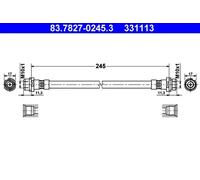 Flexibler Bremsschlauch 83.7827-0245.3 ATE für BMW X5 X6