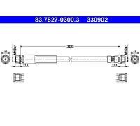 ATE Bremsschlauch 83.7827-0300.3 für FORD MAZDA, Hinterachse