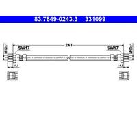 Flexibler Bremsschlauch 83.7849-0243.3 ATE für VW SKODA