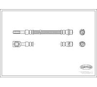 CORTECO Bremsschlauch hinten rechts links für VAUXHALL OPEL 19026813