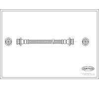 Flexibler Bremsschlauch Hinterachse 19030320 CORTECO für OPEL AGILA