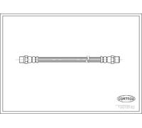 Flexibler Bremsschlauch Hinterachse beidseitig 19018182 CORTECO für AUDI SEAT VW