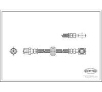 Flexibler Bremsschlauch Vorderachse 19032372 CORTECO für MINI MINI