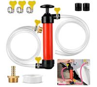 Flintronic Handpumpe Wasser, Tragbare Benzin Absaugpumpe, mit Luftpumpe Aufsätze 3 Schläuchen, Siphonpumpen Set für Auto Boot Motorrad Fahrzeug zum Diesel Öl Bremsflüssigkeit
