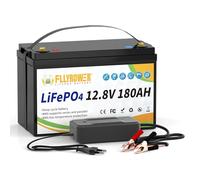 FLLYROWER 12V 180AH Lifepo4 Batterie mit BMS und Klasse A Zellen Wiederaufladbare Lithium Batterie 16500 tiefe Zyklen für Trolling Motor RV Golf Cart Off Grid Home Energie