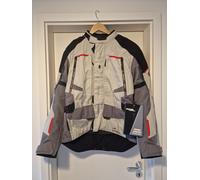 FLM Motorradjacke mit Protektoren Motorrad Jacke Touren Leder-/Textiljacke 4.0 grau/schwarz L, Herren, Tourer, Ganzjährig